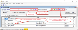 tools Source Manager of Mail for Sage Application and its tools